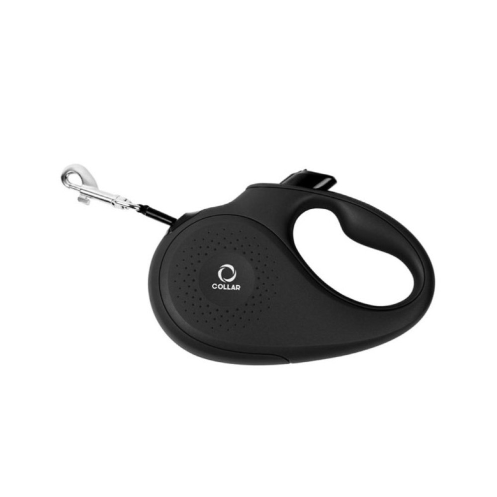 Поводок-рулетка Collar М для собак до 25 кг, 5 м Черный (лента)