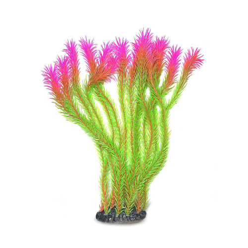 Штучна рослина для акваріума Aquatic Plants "Foxtail" зелено-рожева рясна 40 см