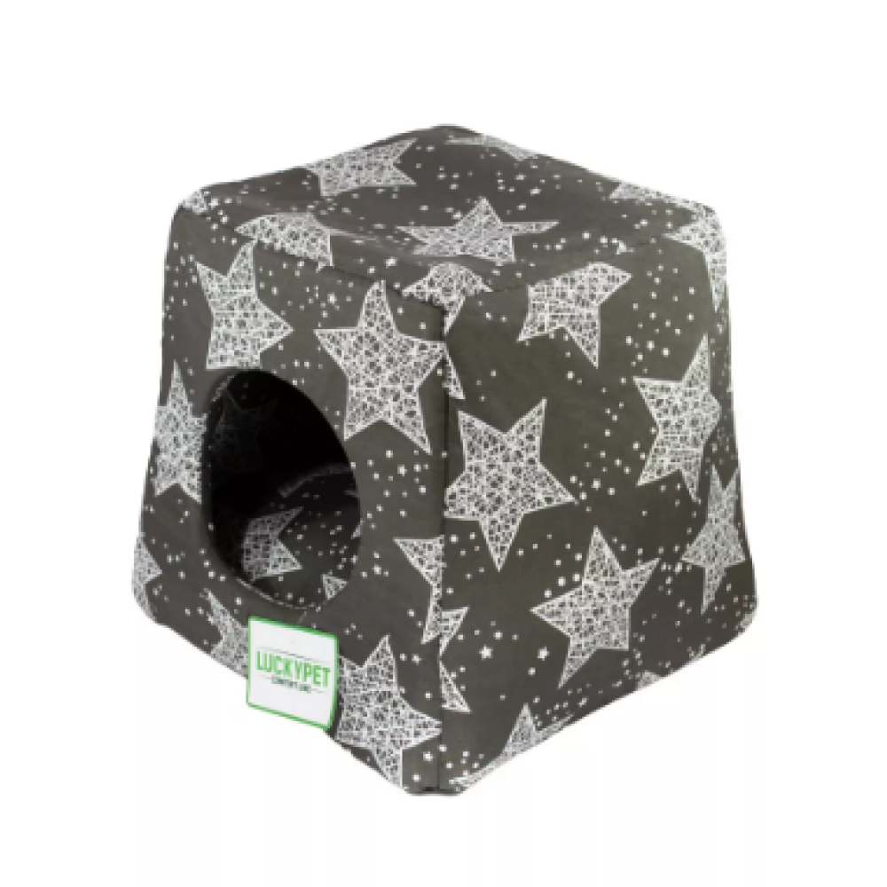 Домик-лежак Куб №1 Марс "Lucky Pet", серый, 36х36см