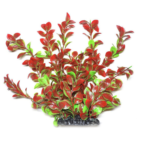 Штучна рослина для акваріума Aquatic Plants "Ludwigia" червоно-зелена рясна 25 см