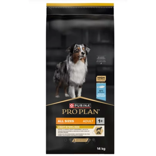Сухой корм для собак Purina Pro Plan Light and Sterilised (с избыточной массой тела и/или стерилизованных) с белой рыбой - 14 кг