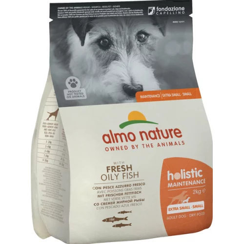 Сухой корм для взрослых собак маленьких пород Almo Nature Holistic Dog XS-S (со свежей жирной рыбой) - 2 кг