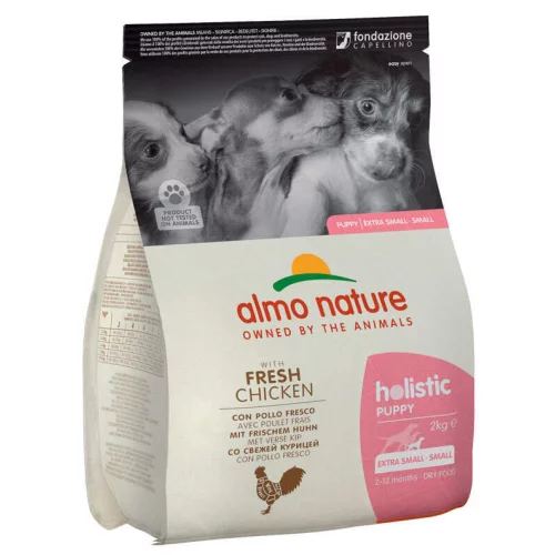 Сухой корм для щенков маленьких пород Almo Nature Holistic Dog XS-S (со свежей курицей) - 2 кг