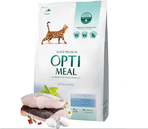 Сухой корм для взрослых кошек Optimeal (треска) - доставка по Украине ...