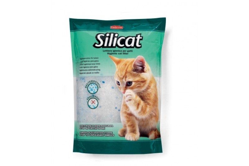Силикагелевый наполнитель для кошачьего туалета Padovan Silicat ...