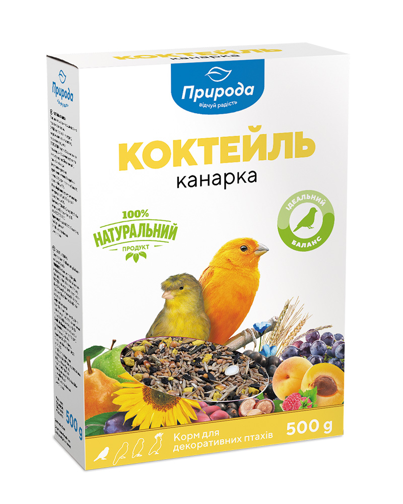 Корм для канареек и декоративных птиц Природа Коктейль «Канарка» 500г ...