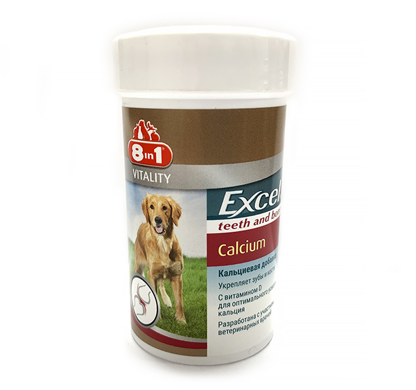 Кальций 8in1 Excel Calcium для собак таблетки 155 шт - доставка по ...